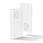 HONOR CHOICE 12000mAh 66W SuperCharge Power Bank in white finish showing USB-A and USB-C dual output ports alongside smart LED power indicators.