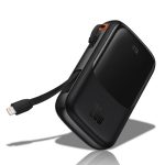 Baseus Qpow Pro 20W Power Bank 10000mAh 20000mAh with Built-in Lightning Cable