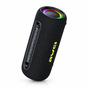 AWEI Y1000 Portable Waterproof Bluetooth Speaker - 60W Deep Bass AWEI Y1000 Portable IPX7 Waterproof Bluetooth Speaker 60W Deep Bass in Black with RGB Lights
