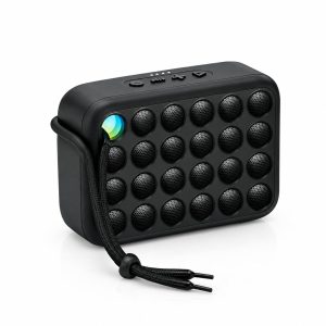 AWEI Y385 Mini Portable Wireless Bluetooth Speaker AWEI Y385 Mini Portable Bluetooth Speaker in Black - Front View